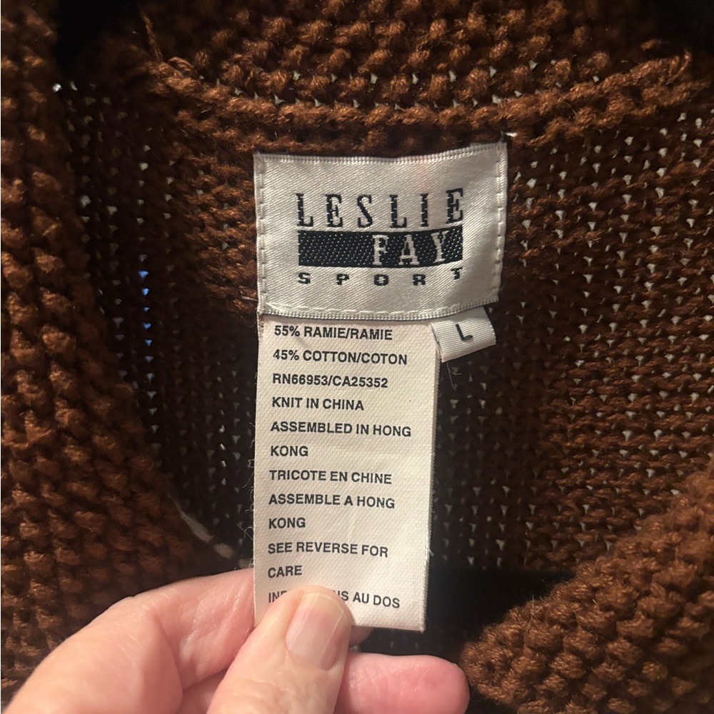 Vintage Equestrian Button Down, collared Cardigan… - image 7